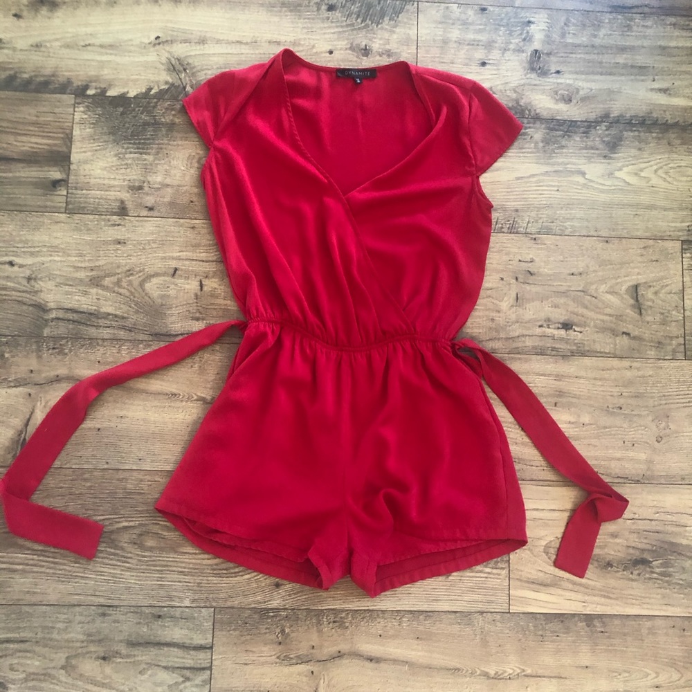 Dynamite Red Romper - Picture 2 of 3